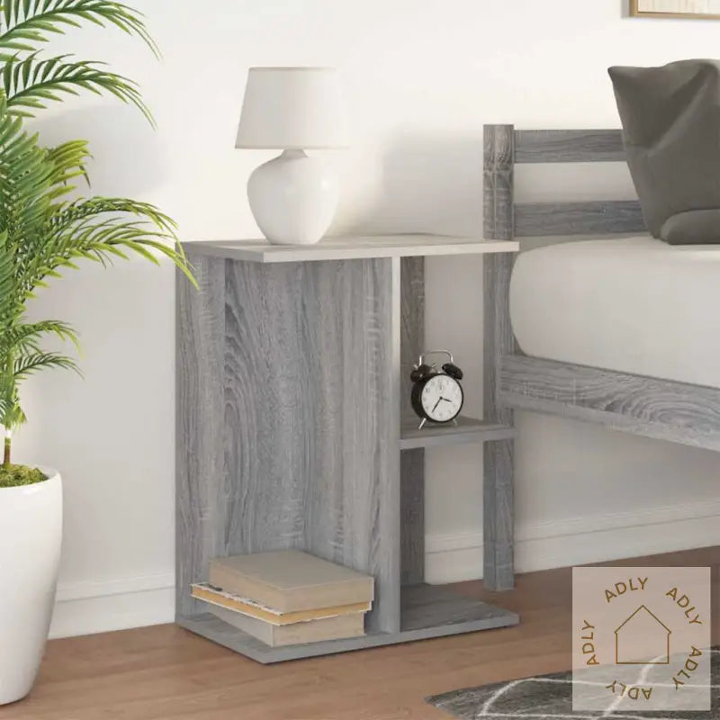 Nattbord Grå Sonoma 46,5X29X61 Cm Konstruert Tre