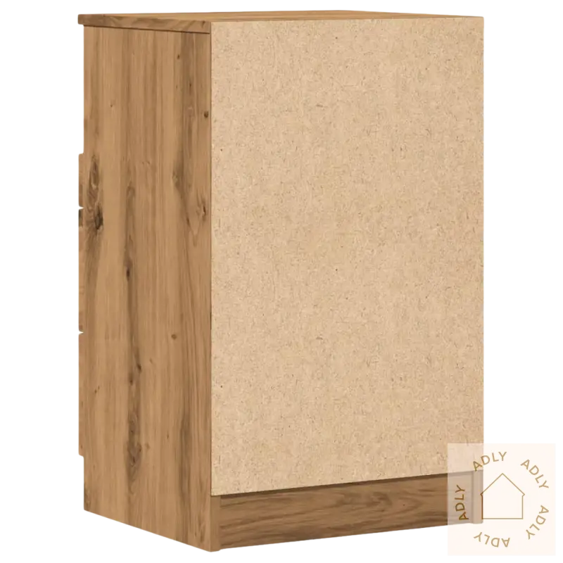 Elegant nattbord til møbler til hjemmet med treverk og particleboard bakside