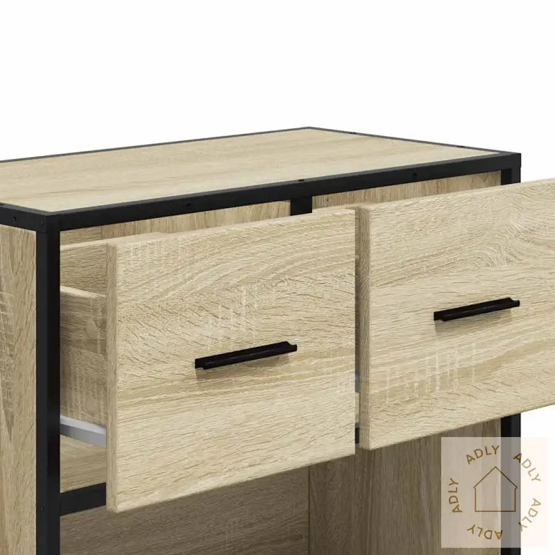 Nattbord Sonoma Eik 60X31X60 Cm Konstruert Tre Og Metall