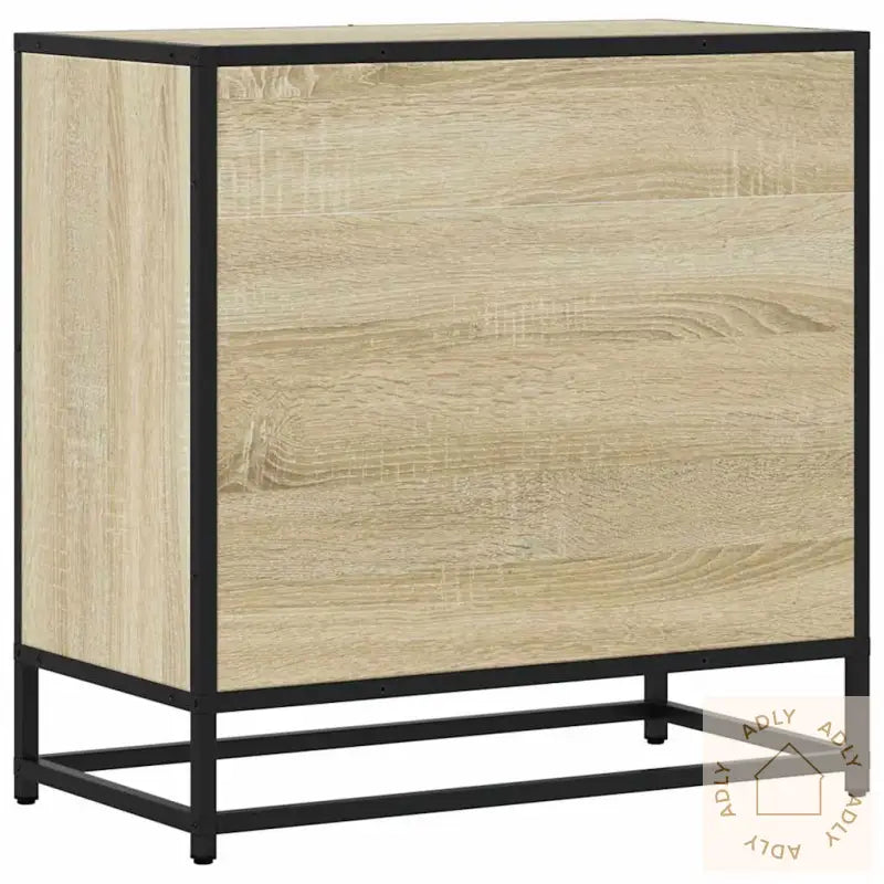 Nattbord Sonoma Eik 60X31X60 Cm Konstruert Tre Og Metall