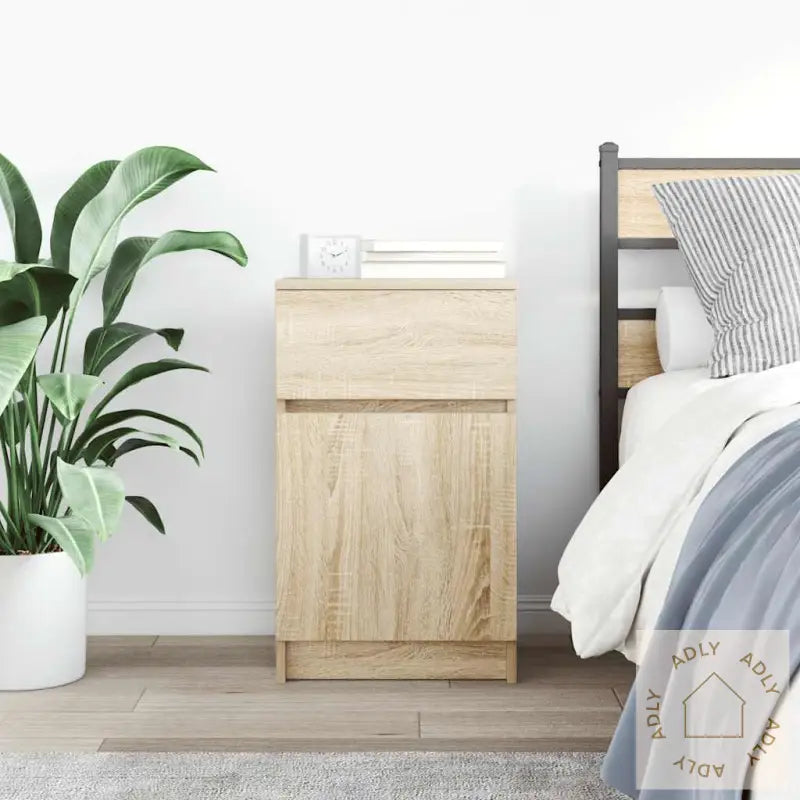 Nattbord Sonoma Eik 39X35X65 Cm Konstruert Tre