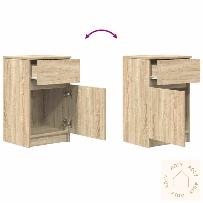 Nattbord Sonoma Eik 39X35X65 Cm Konstruert Tre