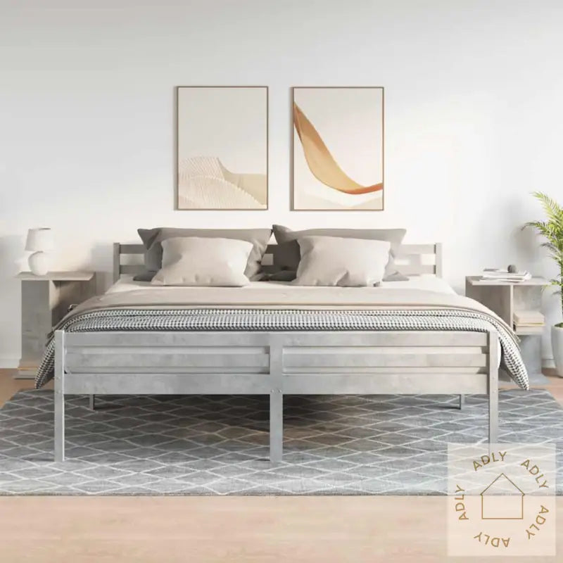 Nattbord 2 Stk Betonggrå 46,5X29X61 Cm Konstruert Tre