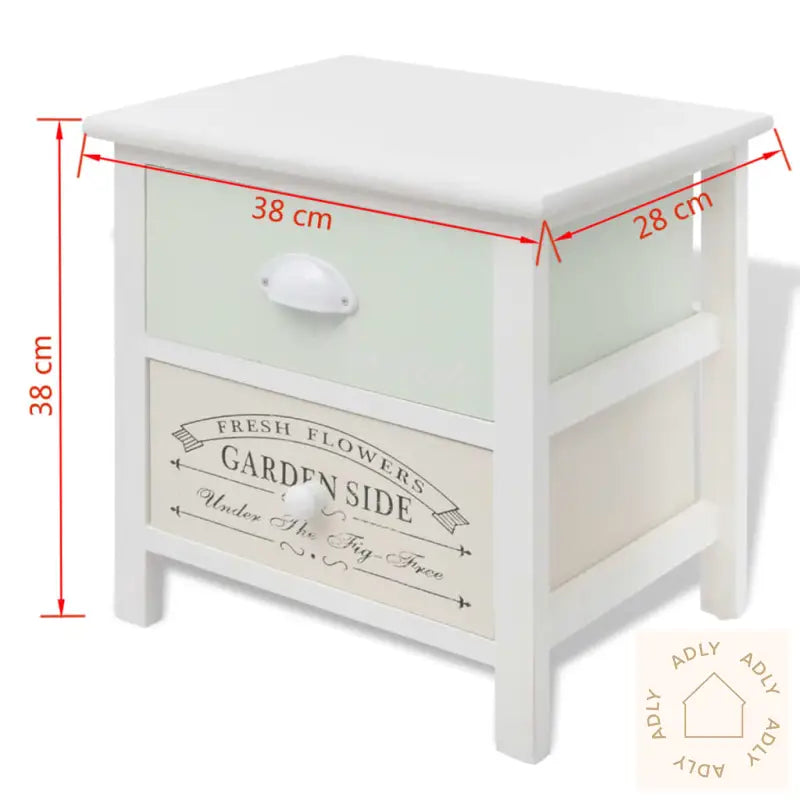 Franske Nattbord 2 Stk Tre