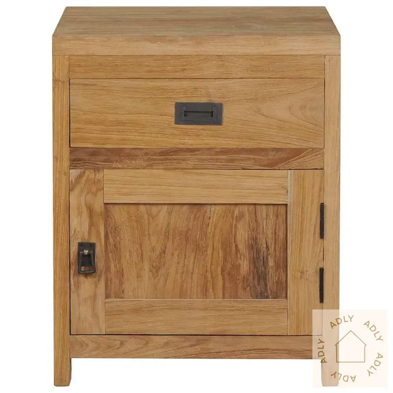 Nattbord Massiv Teak 40X30X50 Cm
