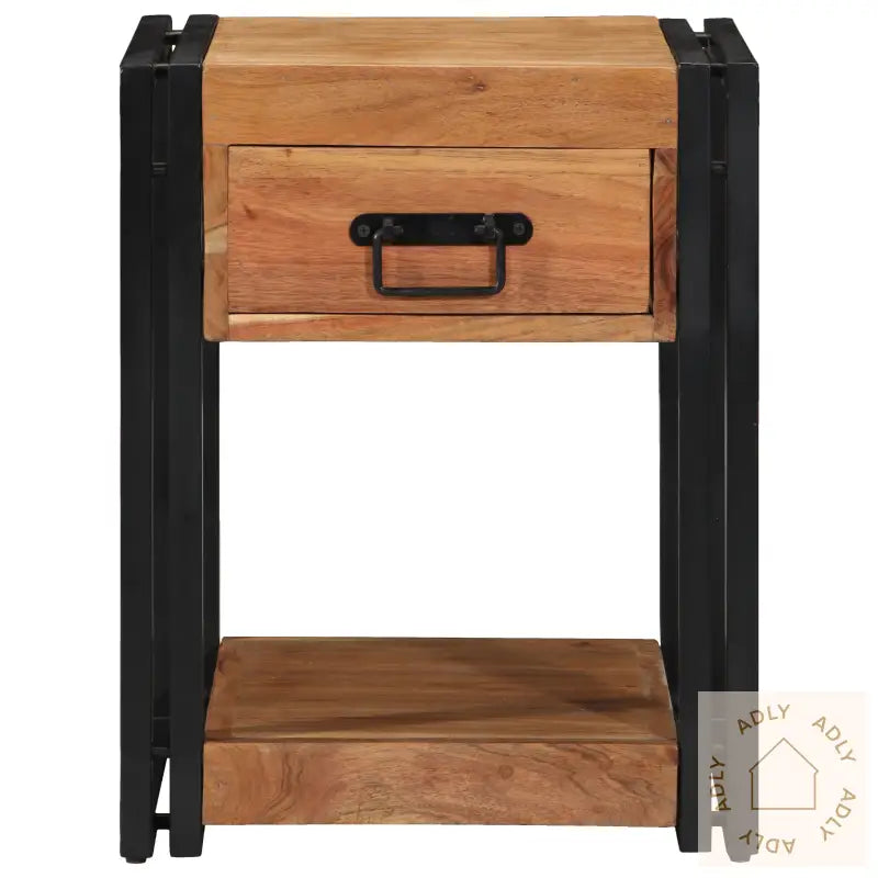 Nattbord 2-Pakning 40X40X50 Cm Massivt Akasietre