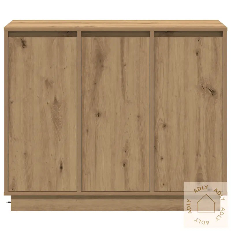 Sideboard Med Led I Artisan Eik 90X32X75 Cm Ingeniørtre