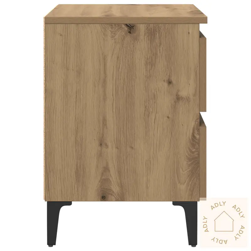 Sengekapper 2 Stk Artisanal Eik 40X35X50 Cm Ingeniørtre