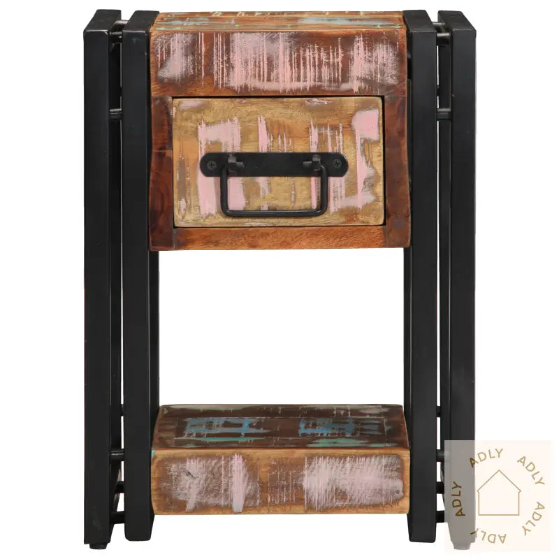 Nattbord 2 Stk 40X40X40 Cm Massivt Gjenvunnet Tre