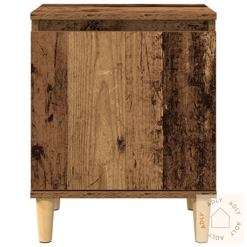 Gammelt Tre Nattbord Gammelt Tre Massivt Gjenvunnet Tre