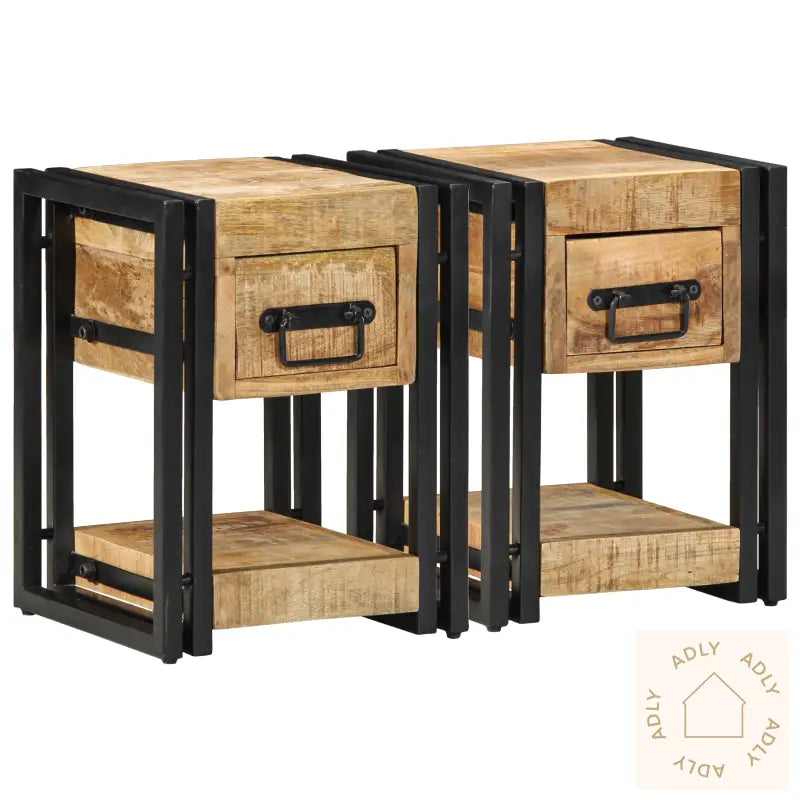 Nattbord 2 Stk 40X40X40 Cm Massivt Mangotre