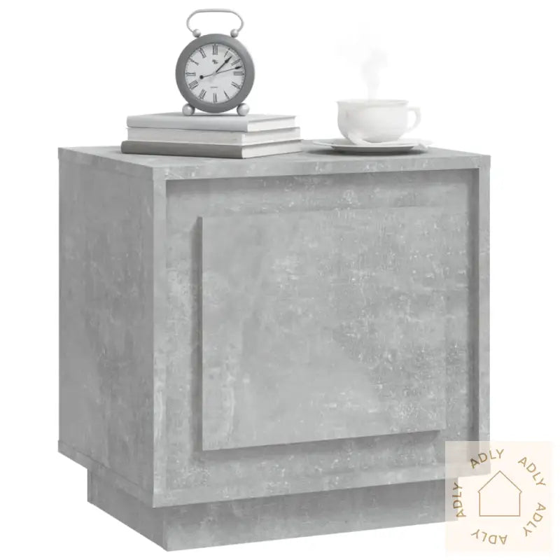 Nattbord 2 Stk Betonggrå 44X35X45 Cm Konstruert Tre