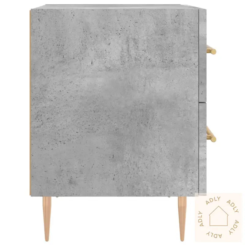 Nattbord 2 Stk Betonggrå 40X35X47,5 Cm Konstruert Tre