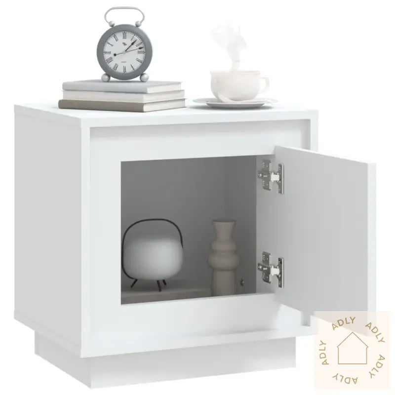 Nattbord 2 Stk Hvit 44X35X45 Cm Konstruert Tre