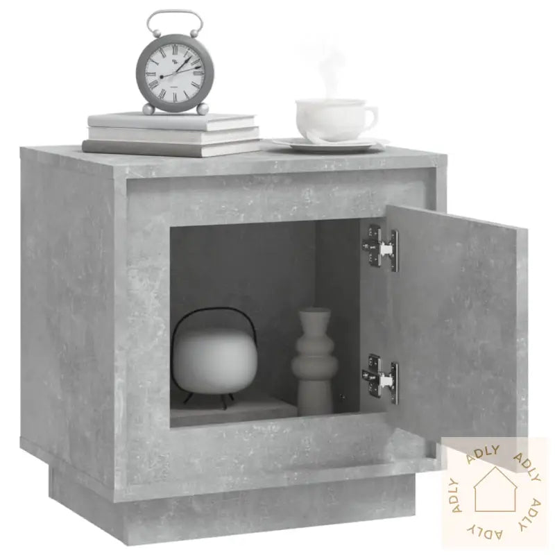 Nattbord Betonggrå 44X35X45 Cm Konstruert Tre