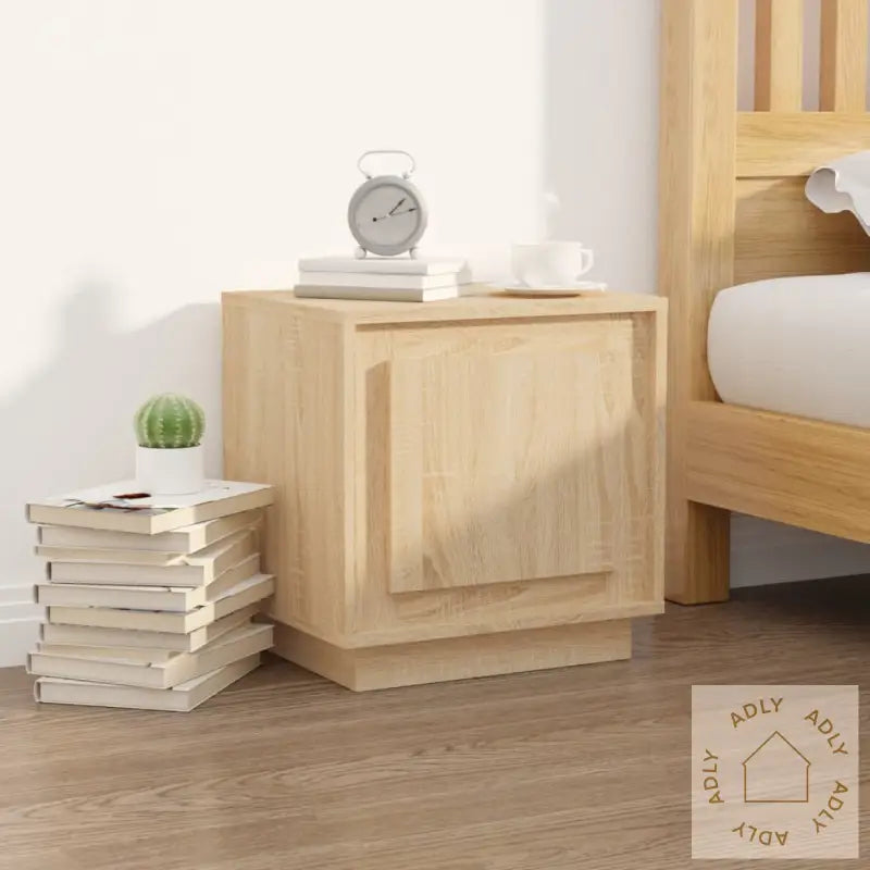 Nattbord 2 Stk Sonoma Eik 44X35X45 Cm Konstruert Tre