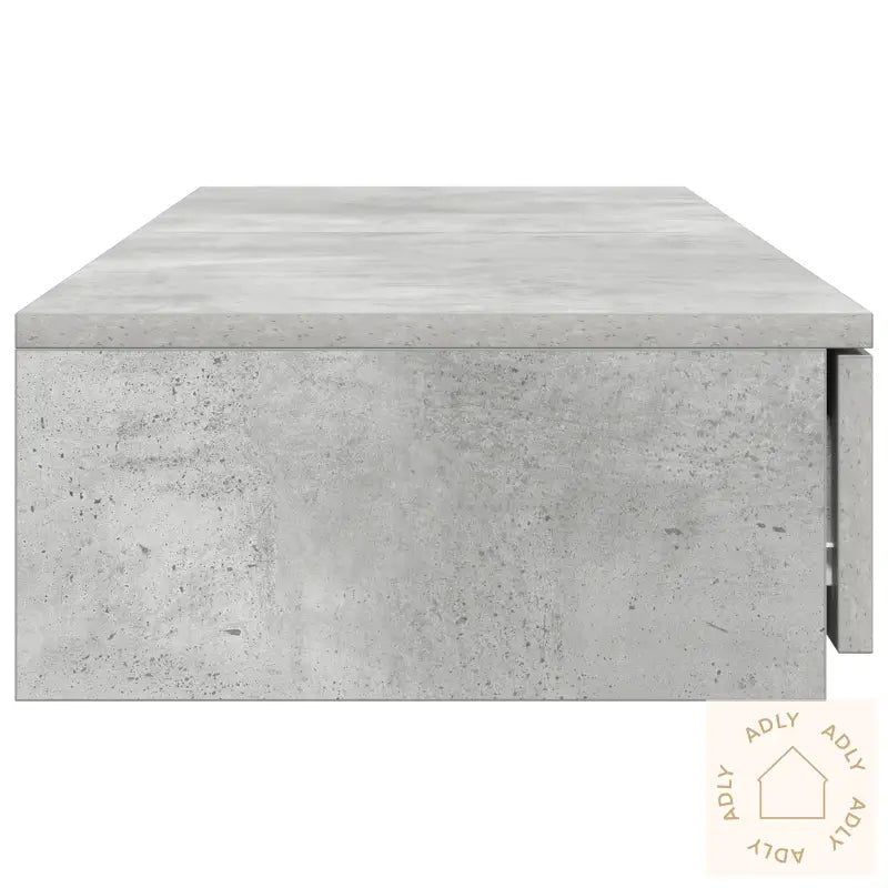 Nattbord Med Skuffer Betonggrå 120X36,5X16,5 Cm Ingeniørtre