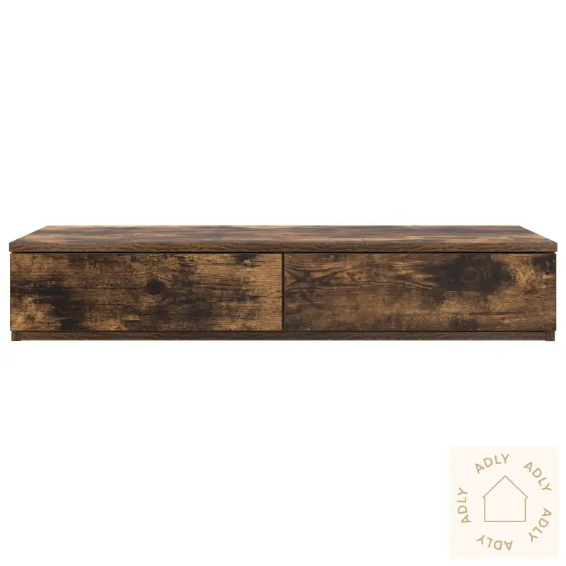 Nattbord Med Skuffer Røkt Eik 80 X 36,5 X 16,5 Cm Konstruert Tre