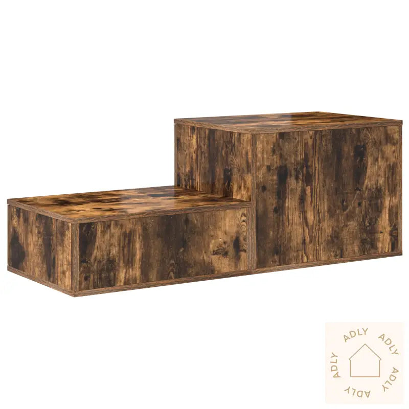 Oppbevaringsskap Røkt Eik 118X41X40 Cm Laget Av Tre