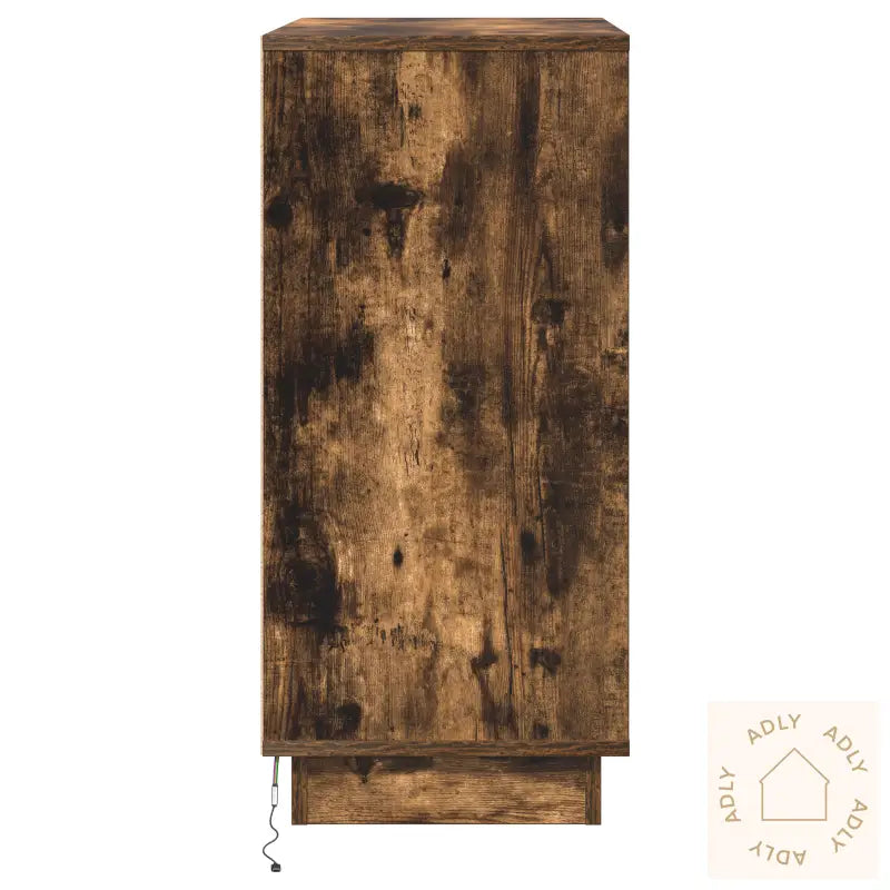 Nattbord Med Led Røkt Eik 71X34.5X75 Cm Ingeniørtre