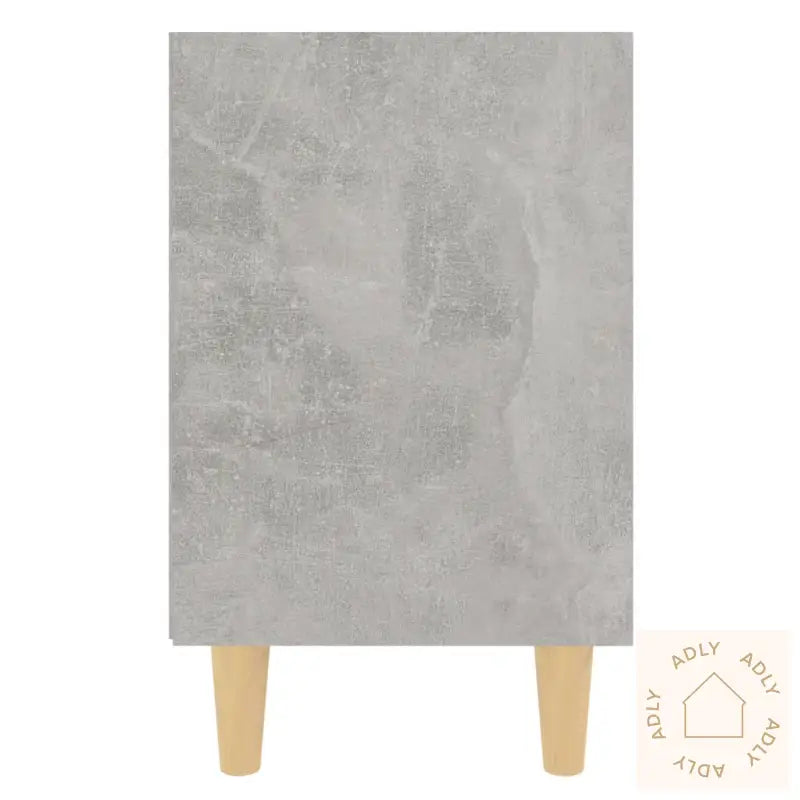 Nattbord Med Ben I Heltre 2 Stk Betonggrå 40X30X50 Cm