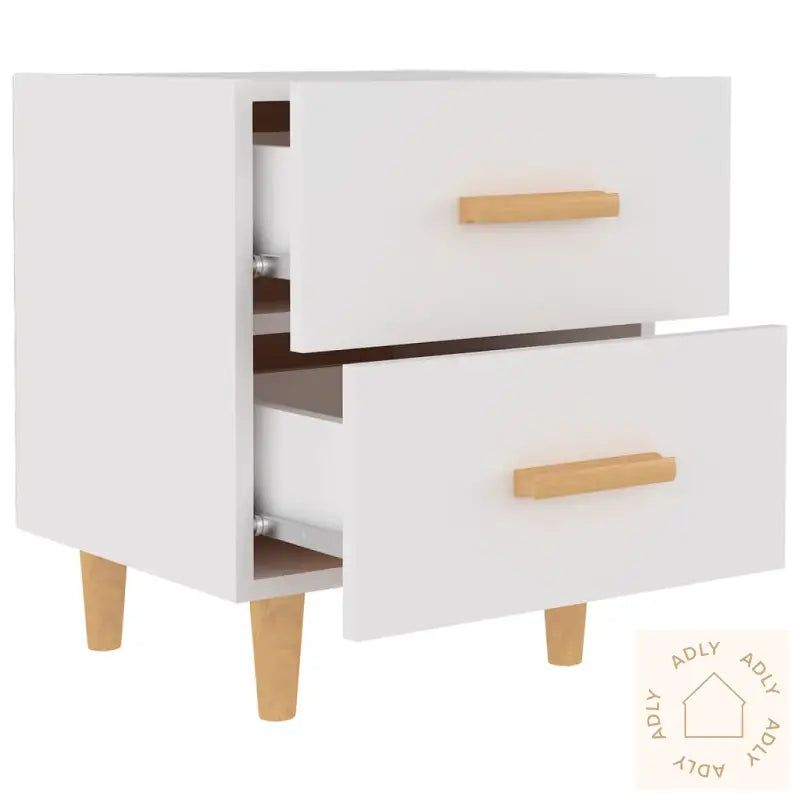 Nattbord 2 Stk Hvit 40X35X47,5 Cm