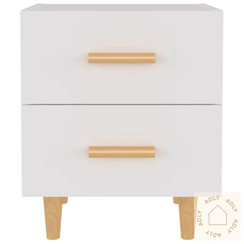 Nattbord 2 Stk Hvit 40X35X47,5 Cm