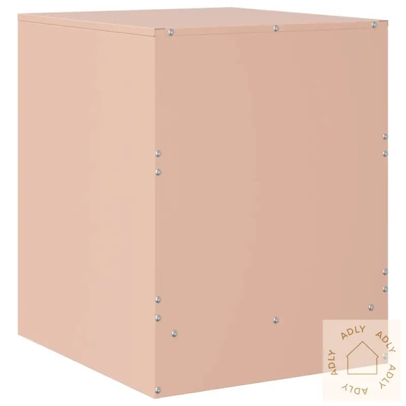 Nattbord 2 Stk Rosa 34,5X39X44 Cm Stål