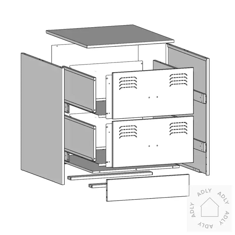 Nattbord 2 Stk Rosa 34,5X39X44 Cm Stål