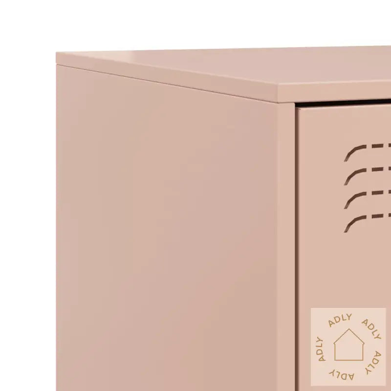 Nattbord 2 Stk Rosa 34,5X39X44 Cm Stål