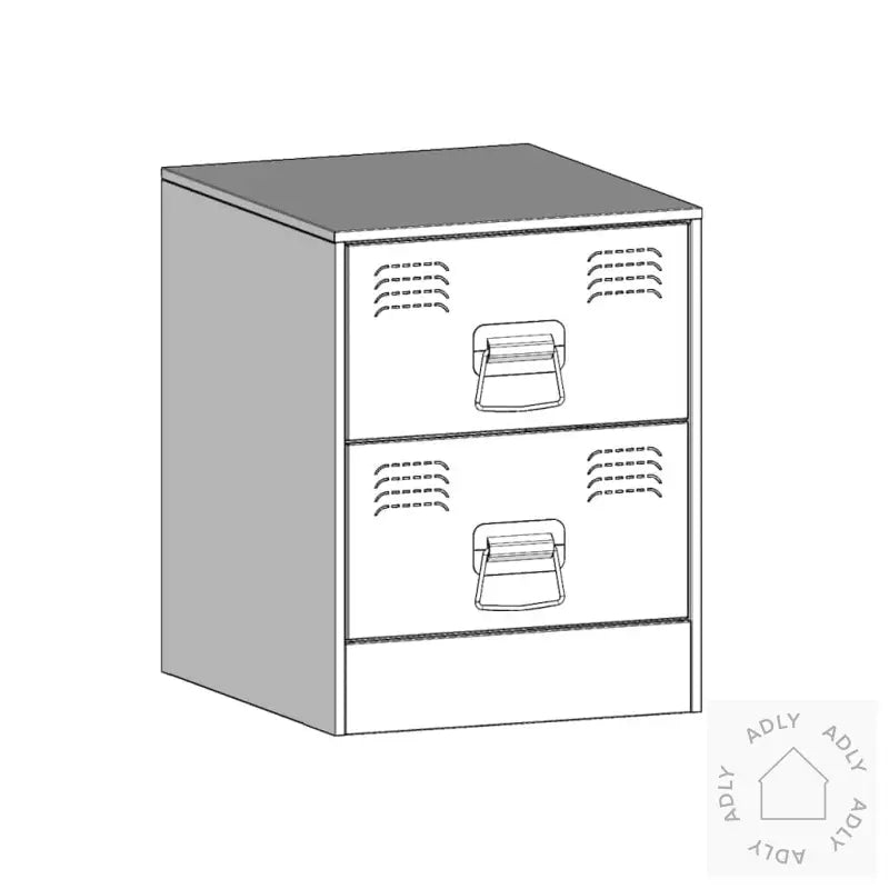 Nattbord 2 Stk Rosa 34,5X39X44 Cm Stål