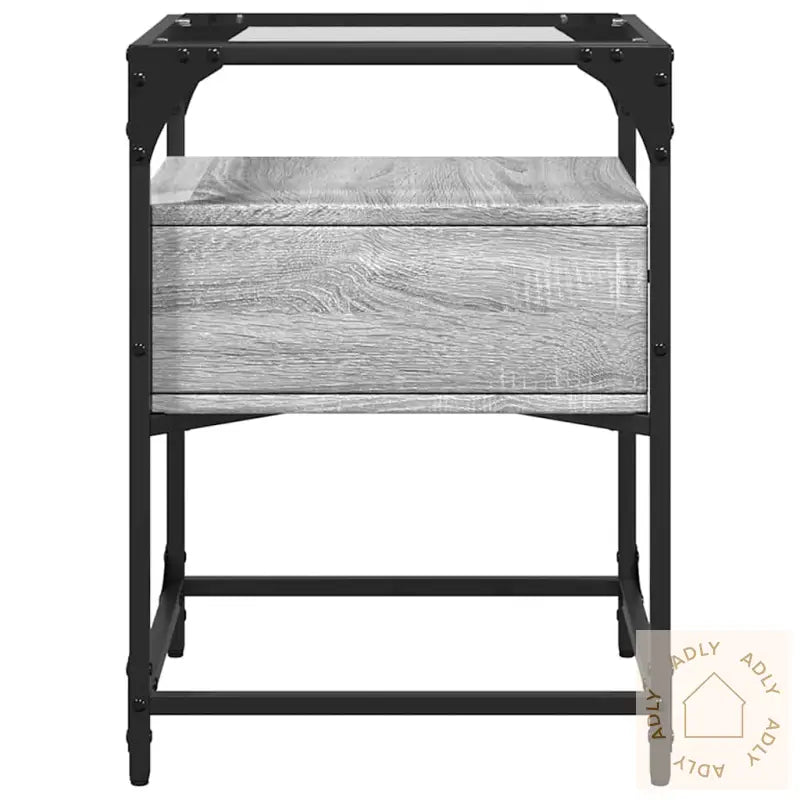 Nattbord Grå Sonoma 40X40X55 Cm Konstruert Tre