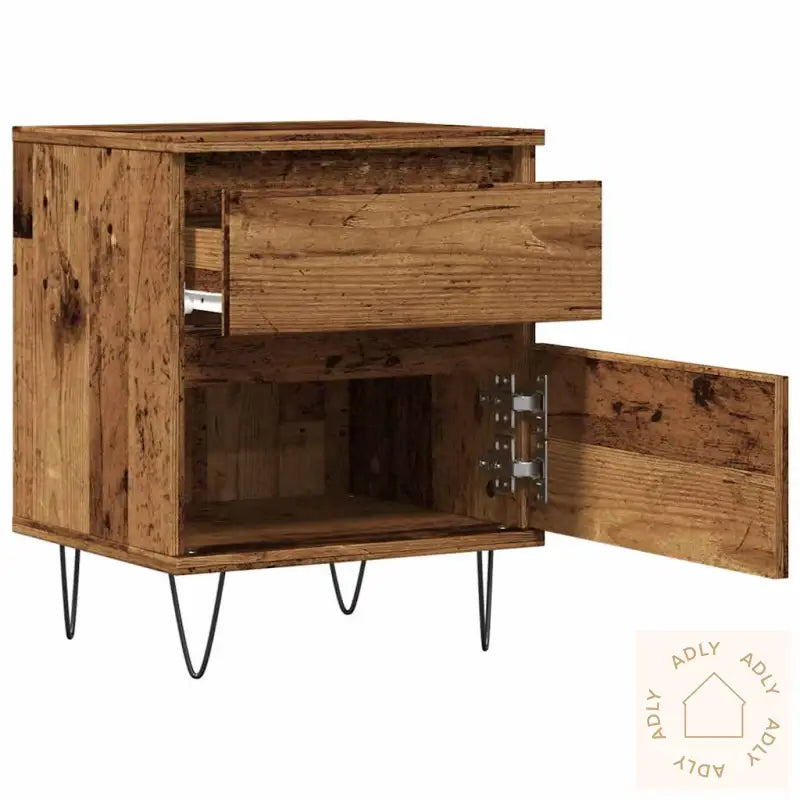 Nattbord 2 Stk Gammelt Tre 40X35X50 Cm Konstruert Tre