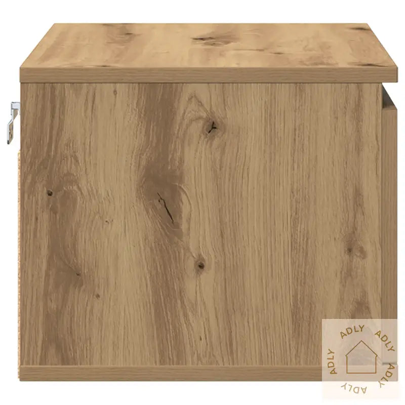 Nattbord Med Led-Lamper 2 Stk Veggmontert Håndlaget Eike