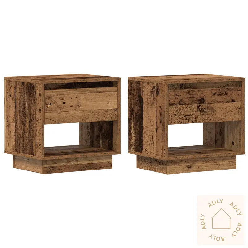 Nattbord 2 Stk Gamle Tre 45X34X45 Cm Ingeniør Tre