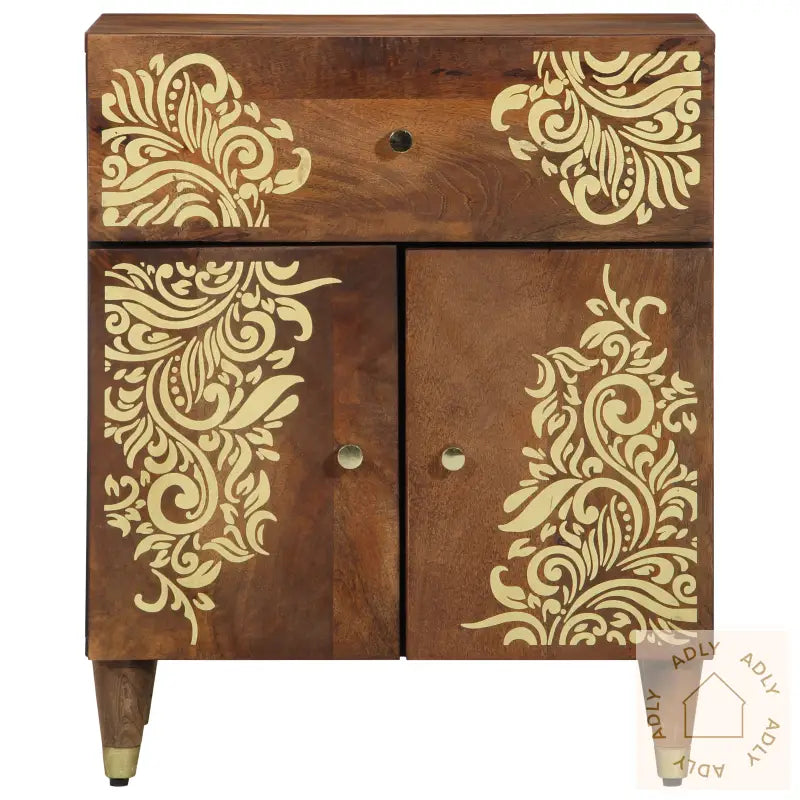 Nattbord 50X33X60 Cm Massivt Mangotre