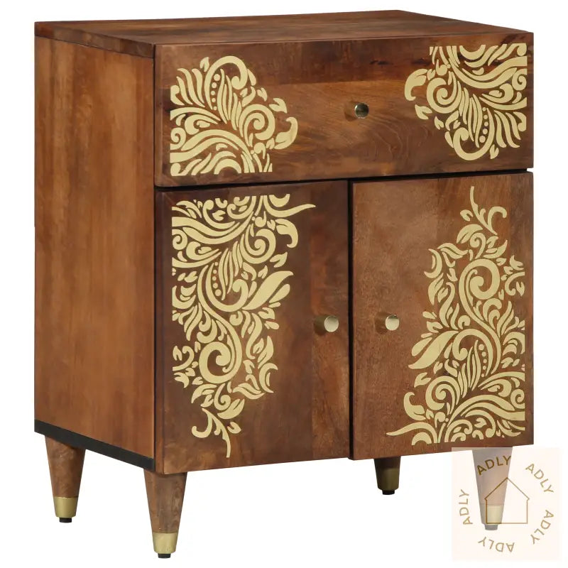 Nattbord 50X33X60 Cm Massivt Mangotre