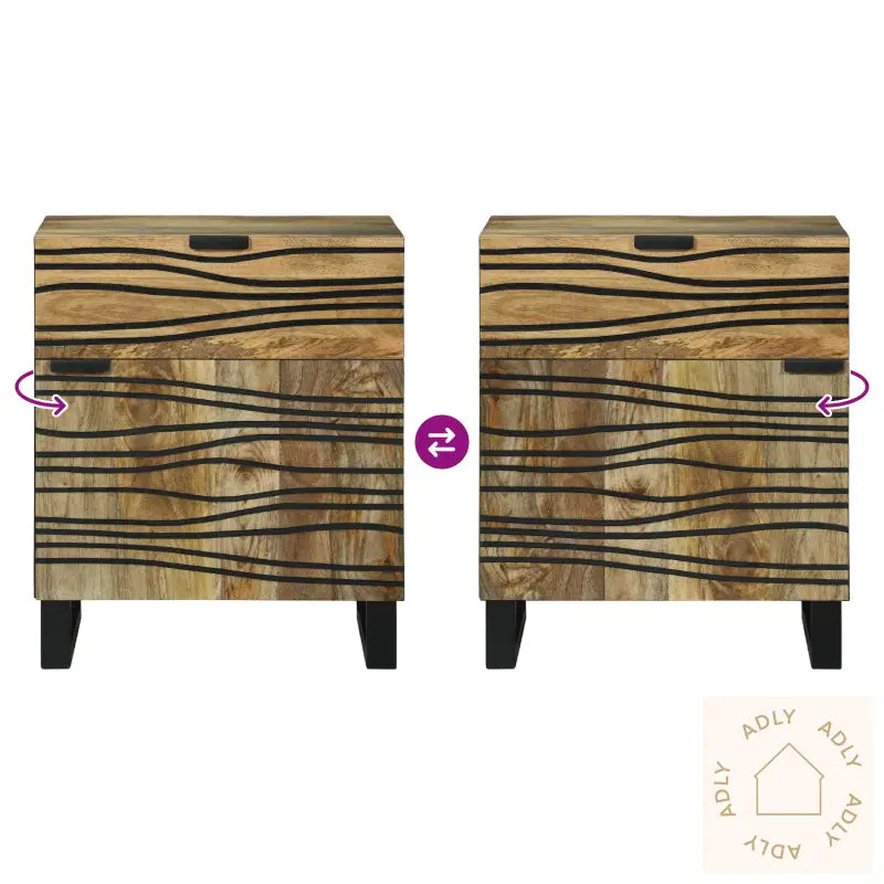 Nattbord 50X33X60 Cm Solid Mangotre