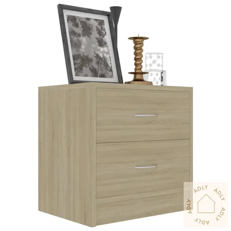 Nattbord 2 Stk Sonoma Eik 40X30X40 Cm Konstruert Tre