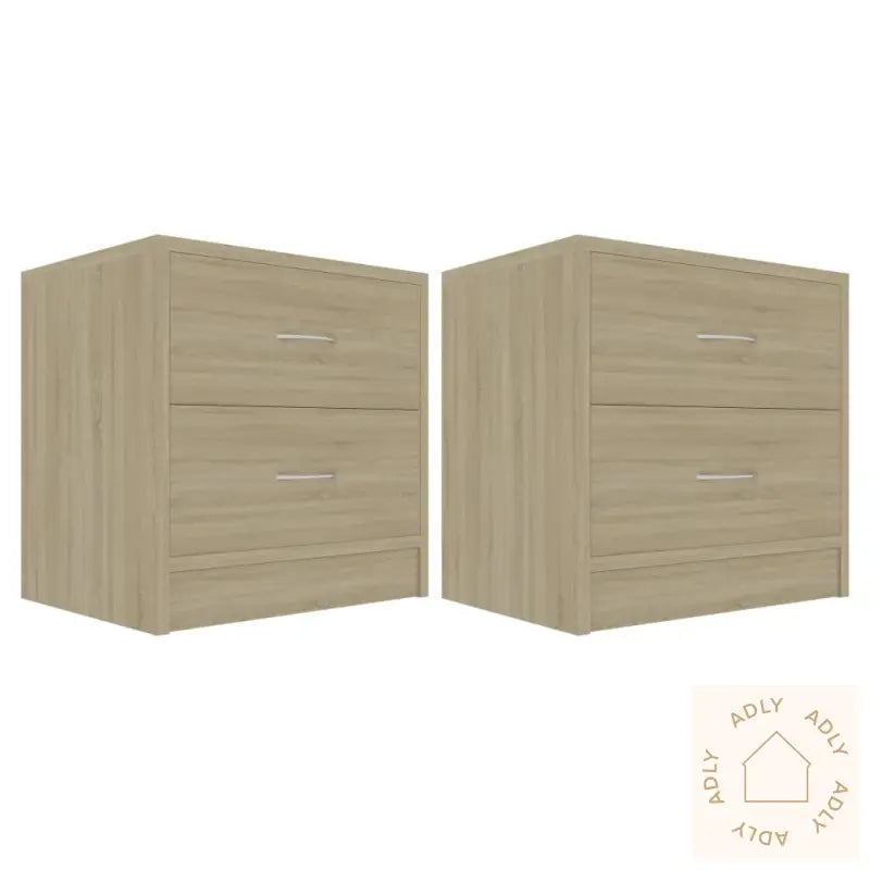 Nattbord 2 Stk Sonoma Eik 40X30X40 Cm Konstruert Tre
