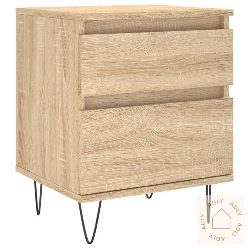 Nattbord 2 Stk Sonoma Eik 40X35X50 Cm Konstruert Tre