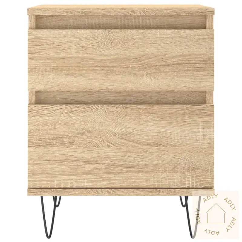 Nattbord 2 Stk Sonoma Eik 40X35X50 Cm Konstruert Tre
