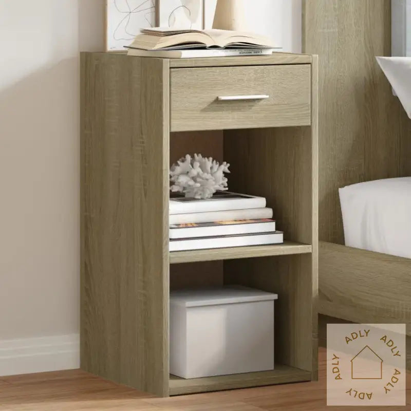 Nattbord 2 Stk Sonoma Eik 35X34X65 Cm Konstruert Tre