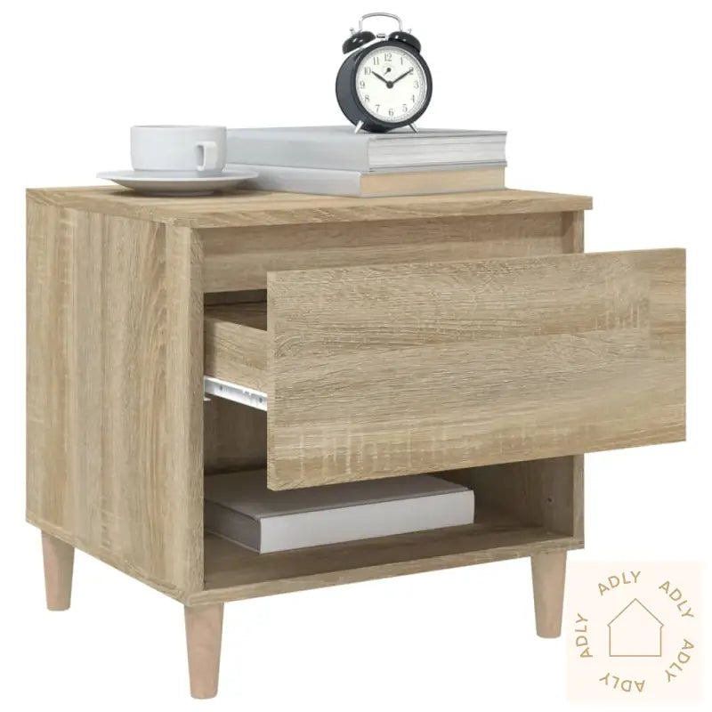 Nattbord 2 Stk Sonoma Eik 50X46X50 Cm Konstruert Tre