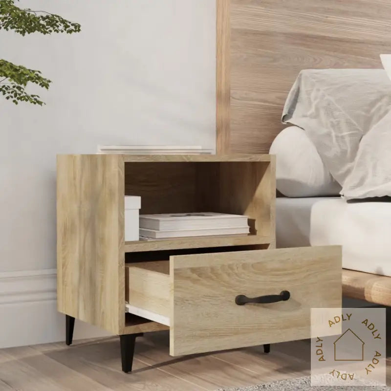 Nattbord 2 Stk Sonoma Eik Konstruert Tre