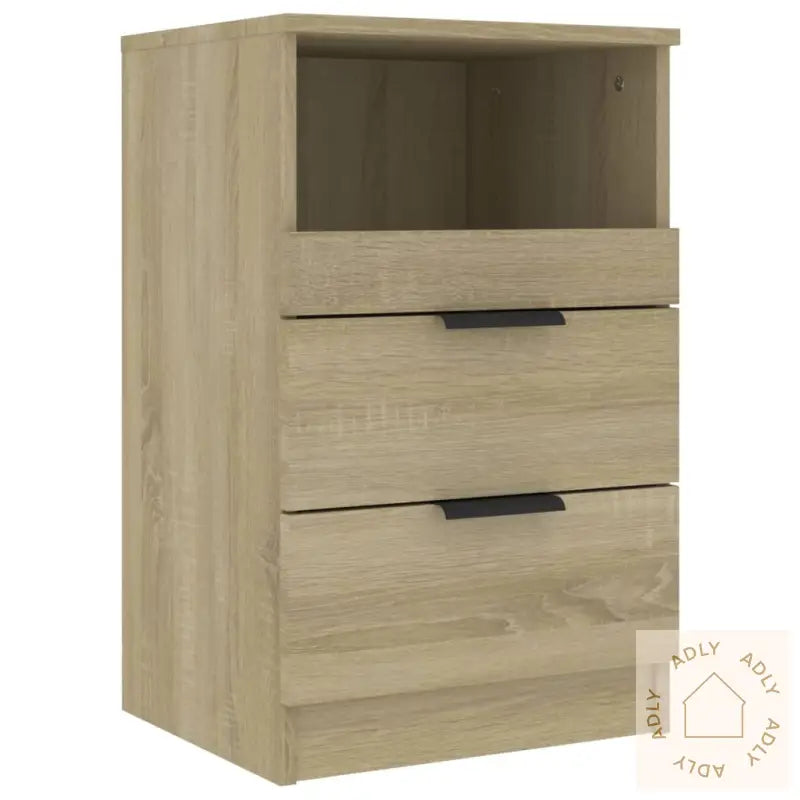 Nattbord 2 Stk Sonoma Eik Konstruert Tre