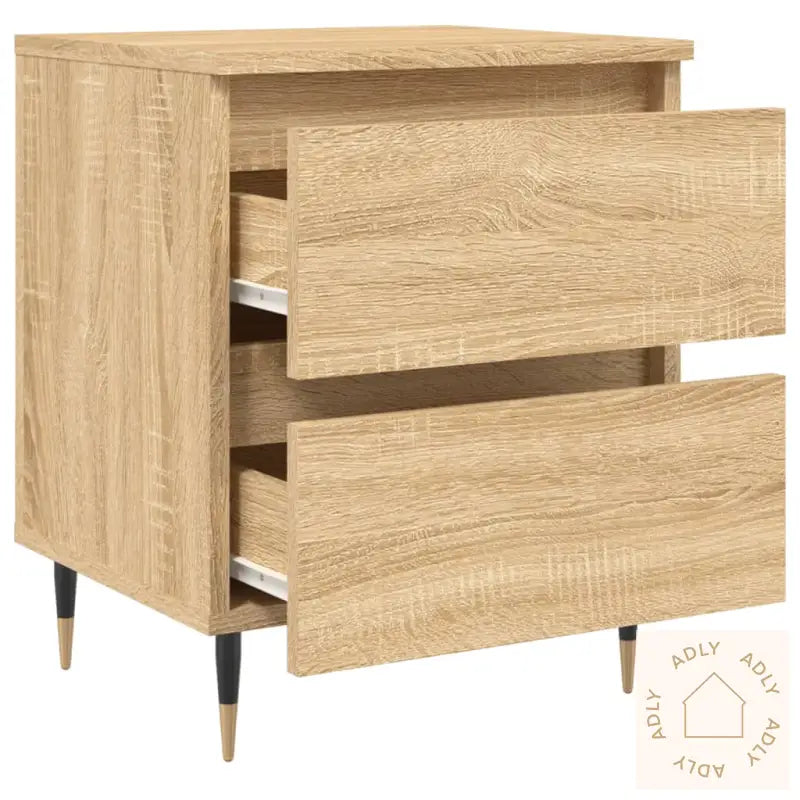 Nattbord 2 Stk Sonoma Eik 40X35X50 Cm Konstruert Tre