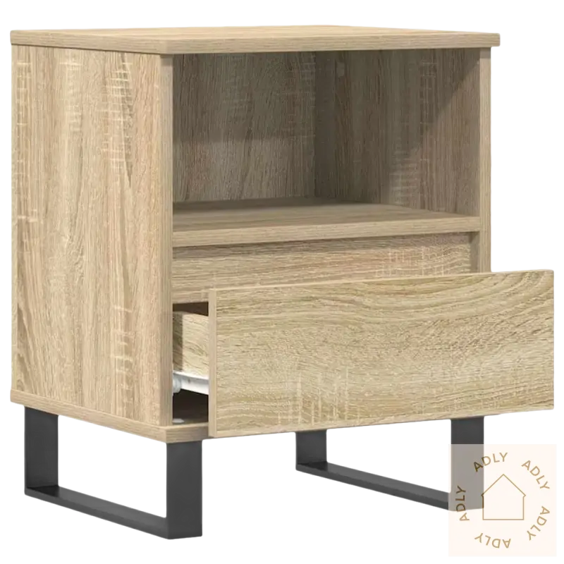 Nattbord i Sonoma eik med åpen skuff, elegant design i eik elegante stil