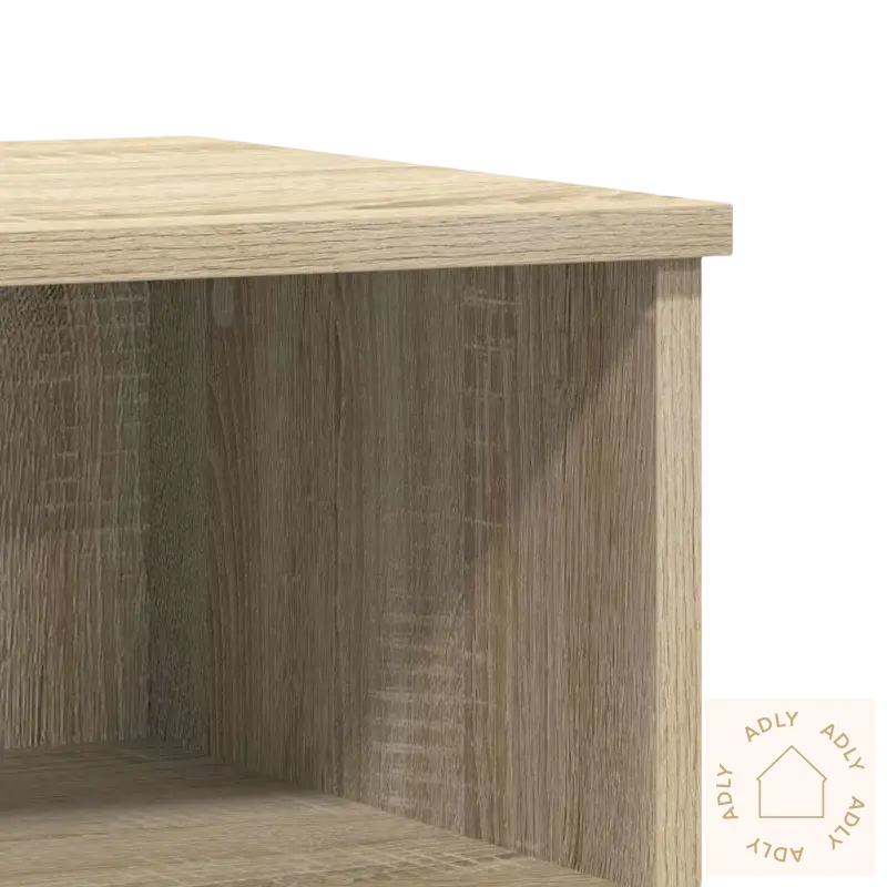Wooden shelving unit corner i sonoma eik elegante design for Nattbord i sonoma eik elegante