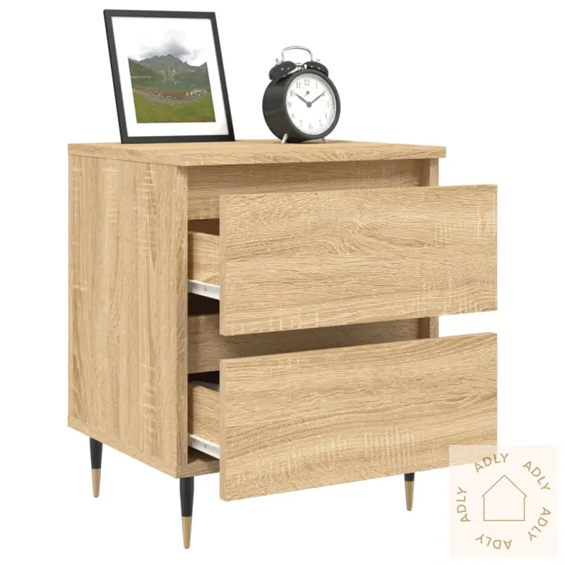 Nattbord 2 Stk Sonoma Eik 40X35X50 Cm Konstruert Tre